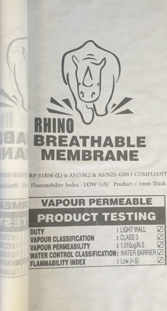 (RP-51BML-50)<br> Rhino Breathable Membrane<br> 1350mm x 50m<br> 67.5sq m
